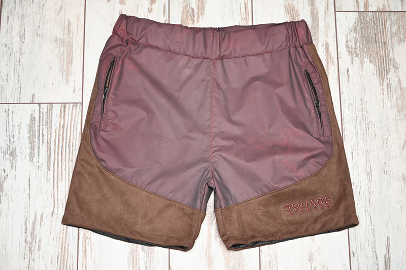 VSOP matching shorts in burgundy and brown